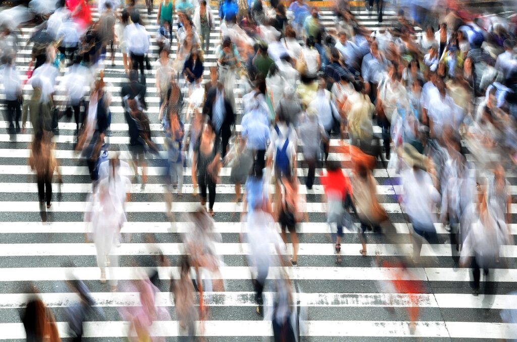 pedestrians, people, busy, movement, hectic, osaka, city, japan, street, asia, crowded, crossing, walking, people, people, people, people, people